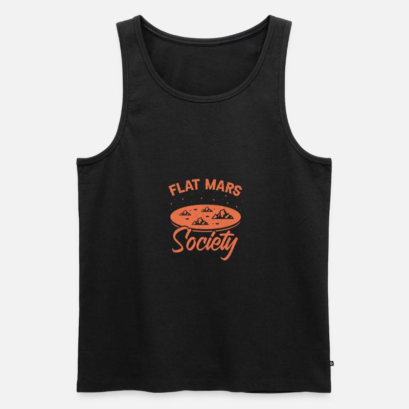 Flat Mars Society - Männer Premium Bio Tank Top - Schwarz