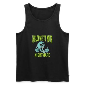 Halloween, it's your Nightmare - Men's Premium Organic Tank Top - black - Front - Michal (187cm)