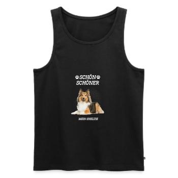 Schön Schöner Mein Sheltie - Männer Premium Bio Tank Top - Schwarz - Vorne - AI Model Male 178 light (178cm)
