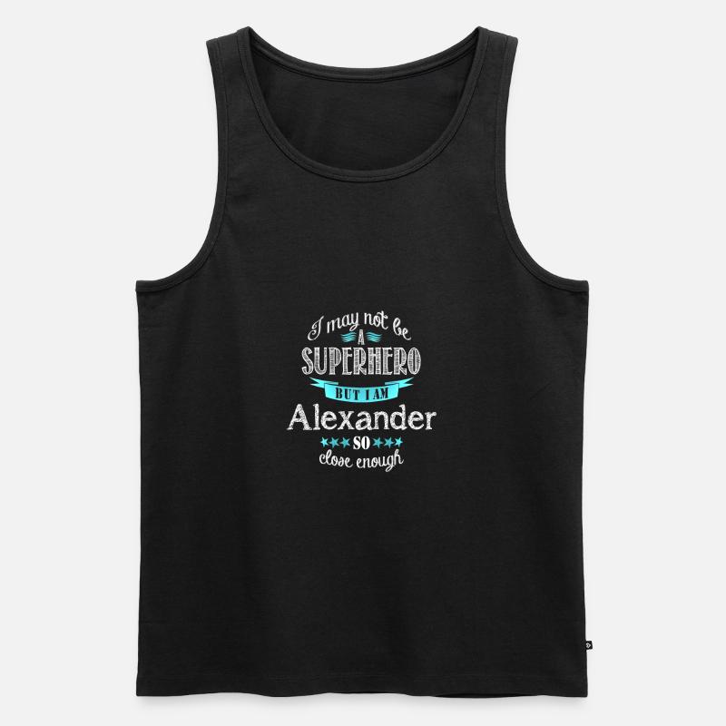Alexander - Männer Premium Bio Tank Top - Schwarz