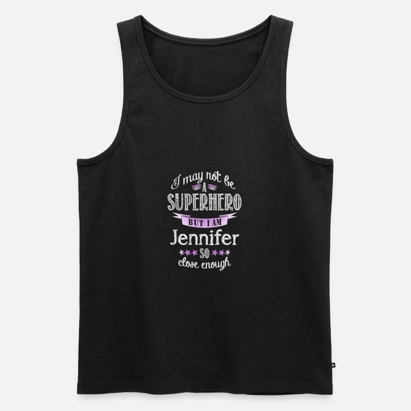 Jennifer - Männer Premium Bio Tank Top - Schwarz
