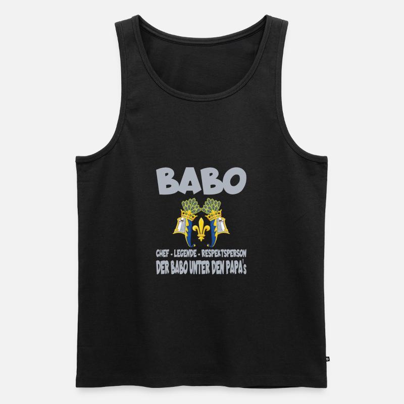 Babo Papa - Männer Premium Bio Tank Top - Schwarz