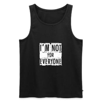 Anti-social I Introverti Je ne suis pas pour tout le monde - Débardeur bio Premium Homme - noir - Devant - Michal (187cm)