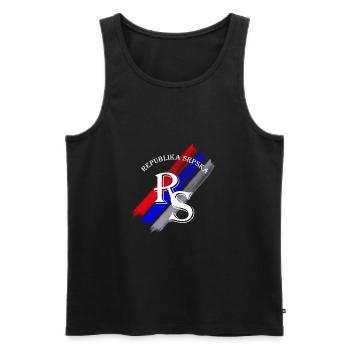 rs srpska2 - Männer Premium Bio Tank Top - Schwarz - Vorne - Michal (187cm)