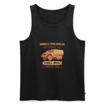 Normale opas bingo URAL Fahrer sowjetische Beruf - Männer Premium Bio Tank Top - Schwarz - Vorne - Michal (187cm)