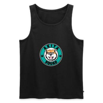 Akita Inu Squad I Dog Lover I Akita Inu - Männer Premium Bio Tank Top - Schwarz - Vorne - Michal (187cm)