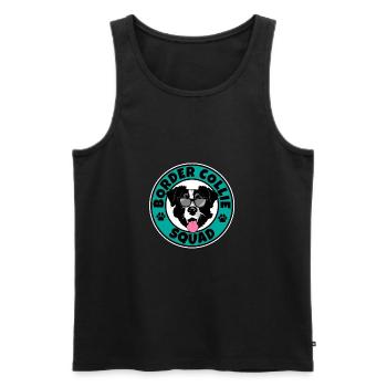 Border Collie Squad I Dog Lover I Border Collie - Men's Premium Organic Tank Top - black - Front - Michal (187cm)