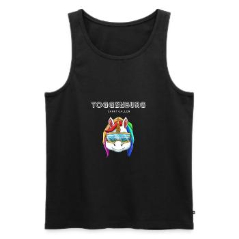 Toggenburg Sankt Gallen Schweiz Retro Ski - Männer Premium Bio Tank Top - Schwarz - Vorne - Michal (187cm)