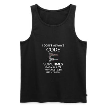 Ich programmiere nicht immer für Programmierer lustige Codierung - Männer Premium Bio Tank Top - Schwarz - Vorne - AI Model Male 178 light (178cm)