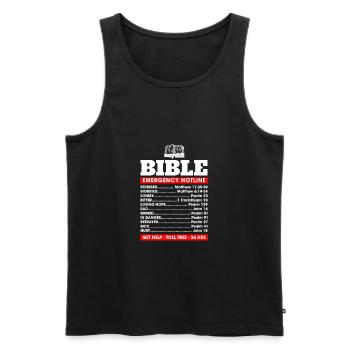 Religious Christian I Bible Verse I Bible - Männer Premium Bio Tank Top - Schwarz - Vorne - AI Model Male 178 light (178cm)