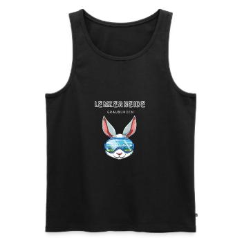 Lenzerheide Graubünden Schweiz Retro Ski Hase - Männer Premium Bio Tank Top - Schwarz - Vorne - Michal (187cm)