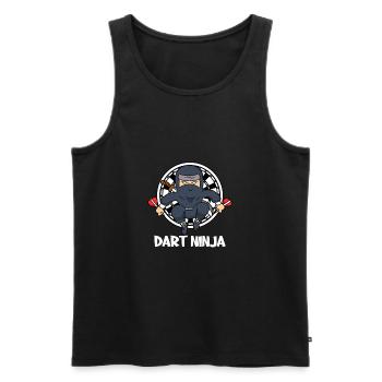 Dart Ninja Dart Club Drôle Joueur de fléchettes Fléchettes - Débardeur bio Premium Homme - noir - Devant - Michal (187cm)