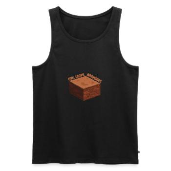 Brownie Live Laugh Saying Food Dessert Saying - Débardeur bio Premium Homme - noir - Devant - Michal (187cm)