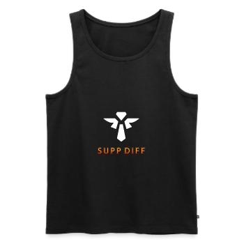 supp diff Tilter tilted gaming - Men's Premium Organic Tank Top - black - Front - AI Model Male 178 light (178cm)