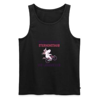 Fresst meinen Sternenstaub ihr Langweiler - Männer Premium Bio Tank Top - Schwarz - Vorne - AI Model Male 178 light (178cm)