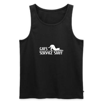 Cat Service Staff niedliches Katzen Halter Katzen - Männer Premium Bio Tank Top - Schwarz - Vorne - AI Model Male 178 light (178cm)