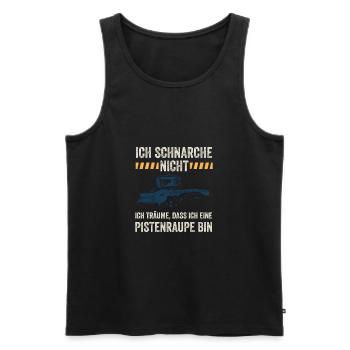 Ich schnarche nicht ich träume Pistenraupe Ski - Männer Premium Bio Tank Top - Schwarz - Vorne - Michal (187cm)