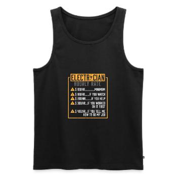 Electrician I Electrical Worker I Electrician - Männer Premium Bio Tank Top - Schwarz - Vorne - Michal (187cm)