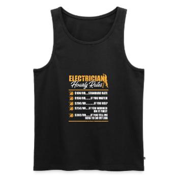 Electrician I Electrical Worker I Electrician - Männer Premium Bio Tank Top - Schwarz - Vorne - Michal (187cm)