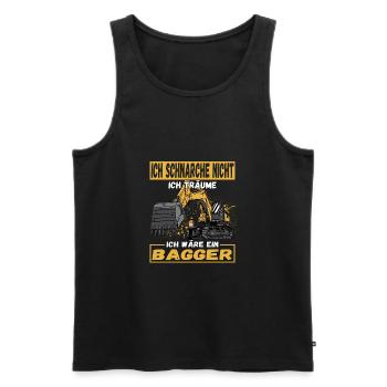 Ich Schnarche Nicht Ich Träume Ich Wäre Ein Bagger - Männer Premium Bio Tank Top - Schwarz - Vorne - AI Model Male 178 light (178cm)