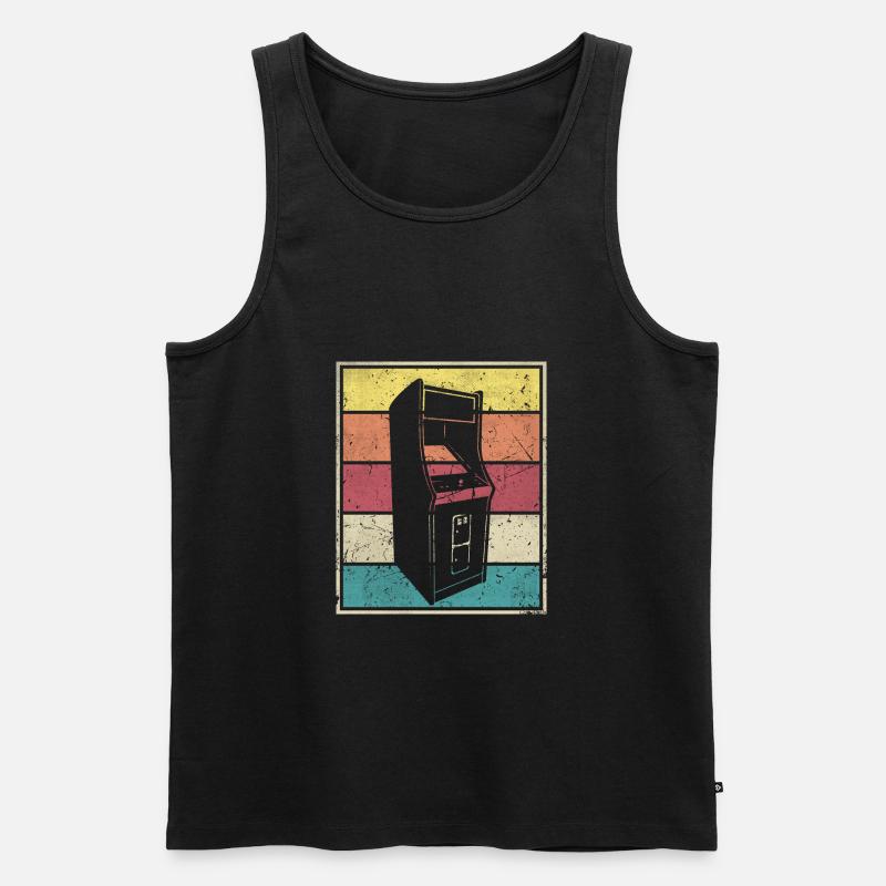 Arcade-Maschine - Männer Premium Bio Tank Top - Schwarz