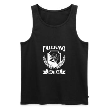 Palermo sicilia Italien Palermo Italienisch Wappen - Männer Premium Bio Tank Top - Schwarz - Vorne - AI Model Male 178 light (178cm)