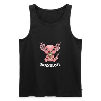 Snaxolotl Axolotl Amphibien Schwanzlurche - Männer Premium Bio Tank Top - Schwarz - Vorne - AI Model Male 178 light (178cm)
