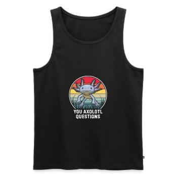 You axolotl questions Amphibians Tailed Amphibians - Men's Premium Organic Tank Top - black - Front - Michal (187cm)