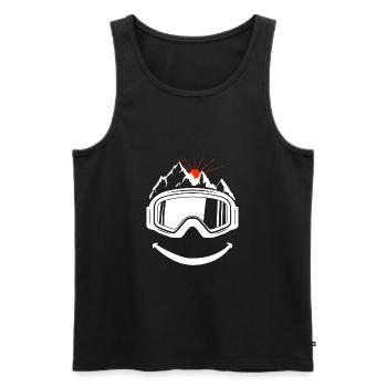 Ski goggles Skiing Snowboard - Men's Premium Organic Tank Top - black - Front - AI Model Male 178 light (178cm)