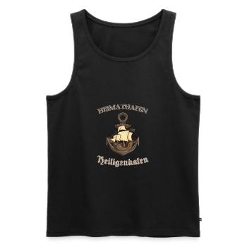 Heimathafen Heiligenhafen als Geschenk - Männer Premium Bio Tank Top - Schwarz - Vorne - Michal (187cm)