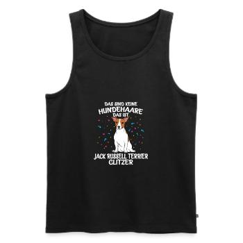 JACK RUSSELL TERRIER Glitzer - Männer Premium Bio Tank Top - Schwarz - Vorne - Michal (187cm)