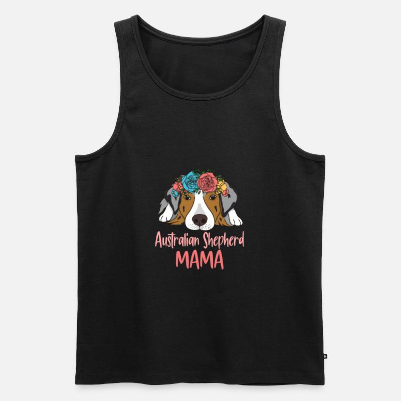 AUSSIE MAMA - Männer Premium Bio Tank Top - Schwarz