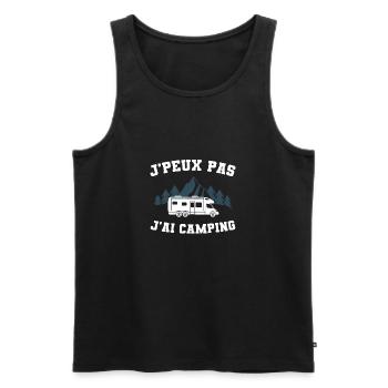 Je Peux Pas J'ai Camping Caravane Cadeau Campeur - Débardeur bio Premium Homme - noir - Devant - Michal (187cm)