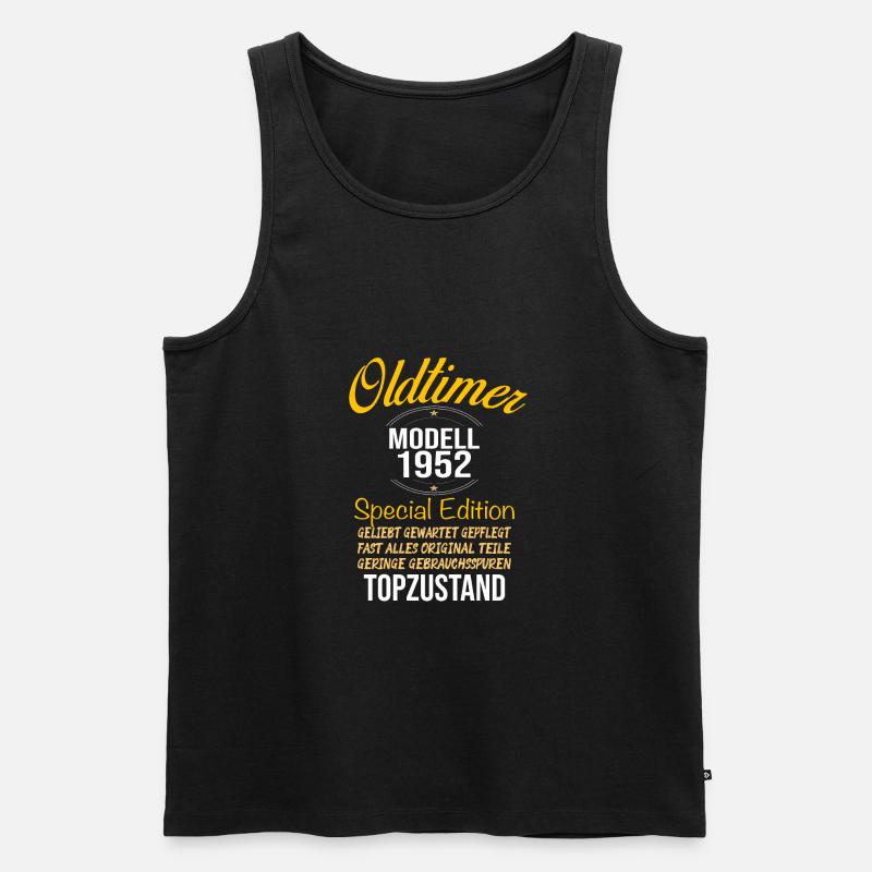 70 Jahre Geburtstag Oldtimer - Männer Premium Bio Tank Top - Schwarz