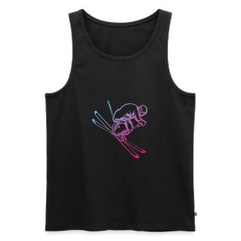 Ski Skiing Ski Winter Sports Gift Idea - Men's Premium Organic Tank Top - black - Front - Michal (187cm)