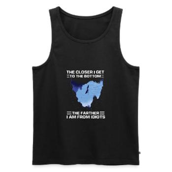Sea Diving Hobby Diving Snorkeler - Men's Premium Organic Tank Top - black - Front - Michal (187cm)