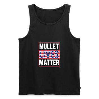 Retro Redneck Hairstyle I Mullet Hair I Mullet - Men's Premium Organic Tank Top - black - Front - AI Model Male 178 light (178cm)