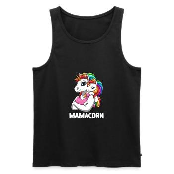 Mamacorn Mutter Baby Tochter Einhörner - Männer Premium Bio Tank Top - Schwarz - Vorne - Michal (187cm)