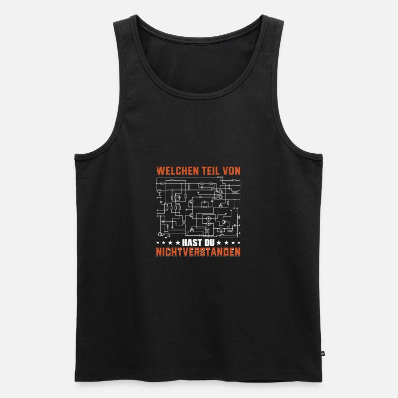 Elektroniker Elektriker Schaltplan - Männer Premium Bio Tank Top - Schwarz