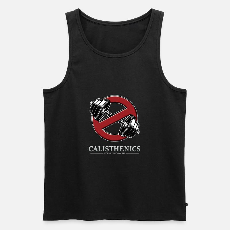 NO WEIGHTS ALLOWED - CALISTHENICS - Street Workout - Männer Premium Bio Tank Top - Schwarz