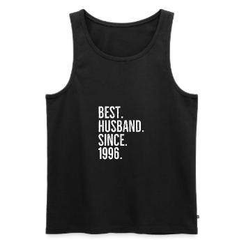 Bester Ehemann seit 1996 - Männer Premium Bio Tank Top - Schwarz - Vorne - Michal (187cm)