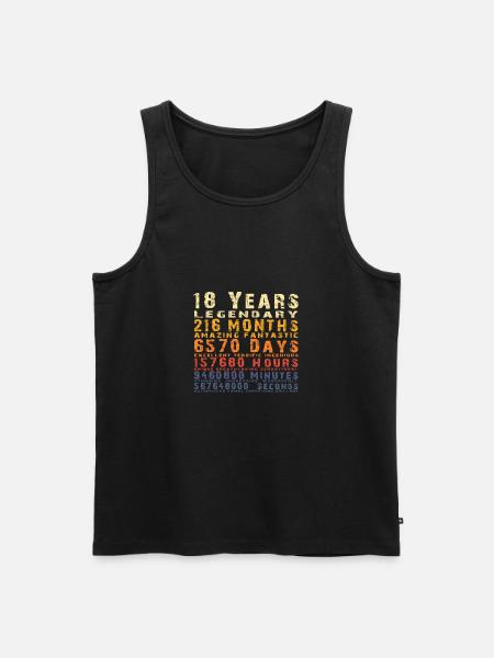 18 Jahre Legendär, Genial, Grandios, Geburtstag - Männer Premium Bio Tank Top - Schwarz