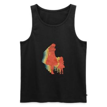 Madre e hija retro color vintage - Débardeur bio Premium Homme - noir - Devant - Michal (187cm)
