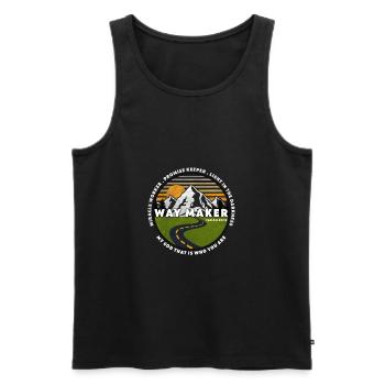 Way Maker Miracle Worker Promise Keeper - Men's Premium Organic Tank Top - black - Front - AI Model Male 178 light (178cm)