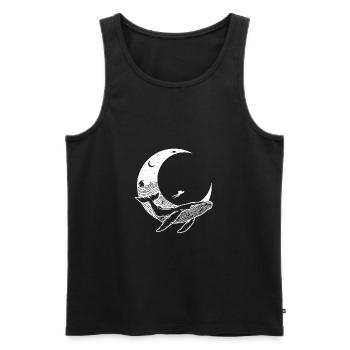 whale Design for a enthusiasts of whales and - Männer Premium Bio Tank Top - Schwarz - Vorne - AI Model Male 178 light (178cm)