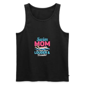 Nager maman comme une maman normale mais plus fort et plus fier fa - Débardeur bio Premium Homme - noir - Devant - AI Model Male 178 light (178cm)