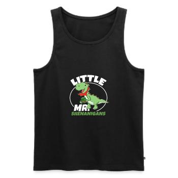 Petit Mr Shenanigans Passionné Dino Boy St Patri - Débardeur bio Premium Homme - noir - Devant - Michal (187cm)