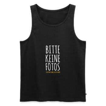 Keine Fotos Ich Bin Krankgeschrieben Festival Büro - Männer Premium Bio Tank Top - Schwarz - Vorne - Michal (187cm)