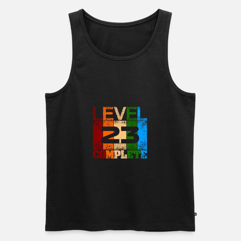 Endlich bin ich 23 - Männer Premium Bio Tank Top - Schwarz