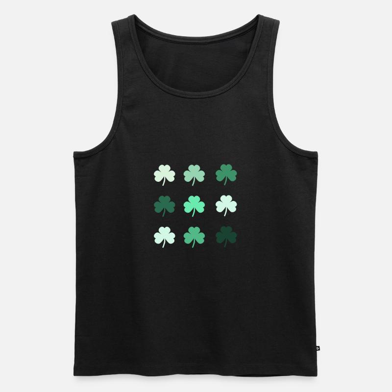 Cadeau Shamrock de la Saint-Patrick - Débardeur bio Premium Homme - noir
